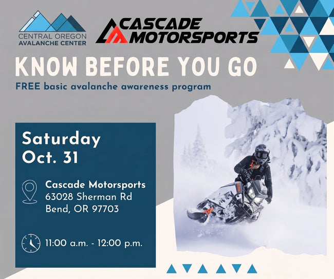 Know Before You Go at Cascade Motorsports in Bend