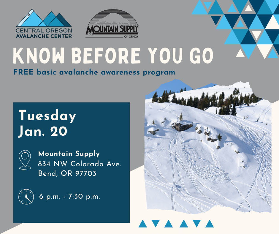 Know Before You Go - Jan. 20 at Mountain Supply