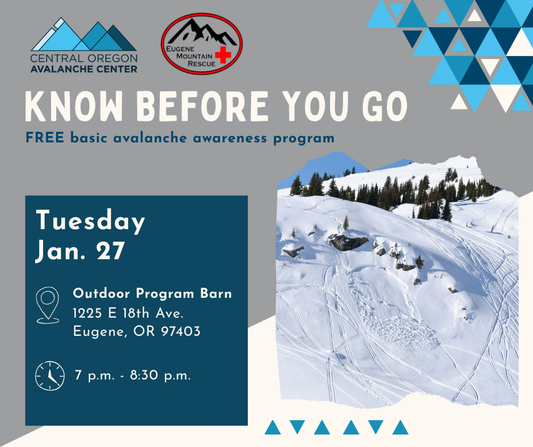Know Before You Go - Jan. 27 at Outdoor Program Barn - Eugene